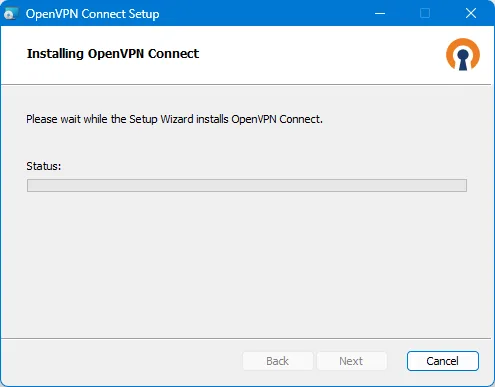 OpenVPN Connect для ПК — 2. После запуска инсталляционного файла необходимо выполнить следующие действия.